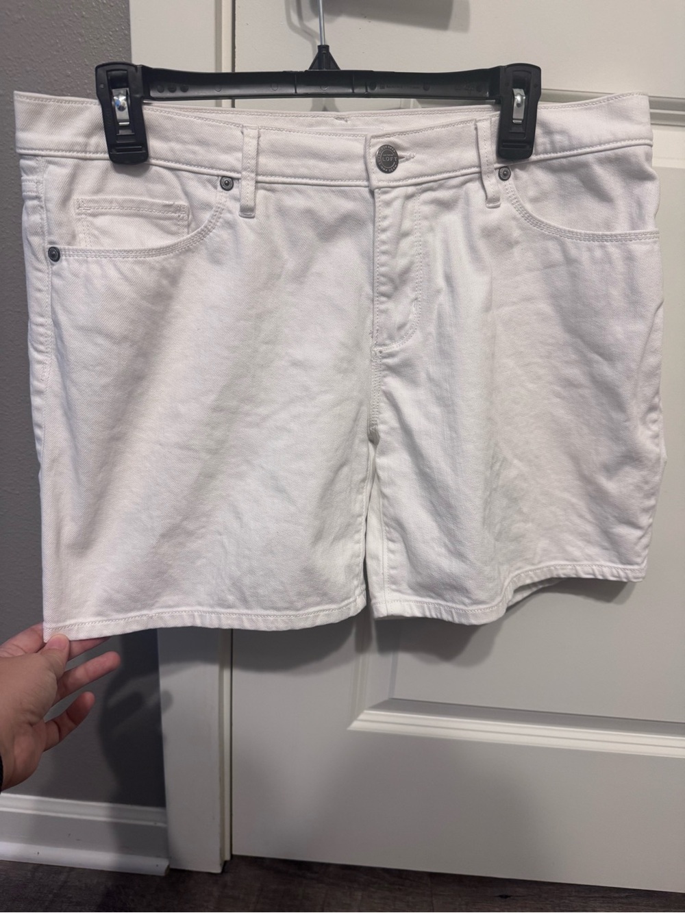 LOFT White Denim Jean Shorts